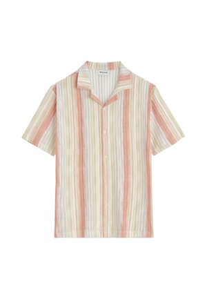 FRILIVIN, CHEMISE COL CAMP RAYURES - Chemise - camel