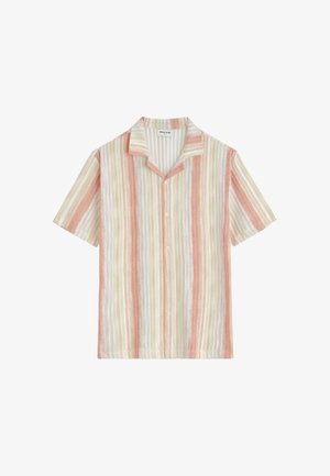 FRILIVIN, CHEMISE COL CAMP RAYURES - Chemise - camel