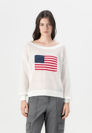 STITCHY AMERICANA - Jumper - white