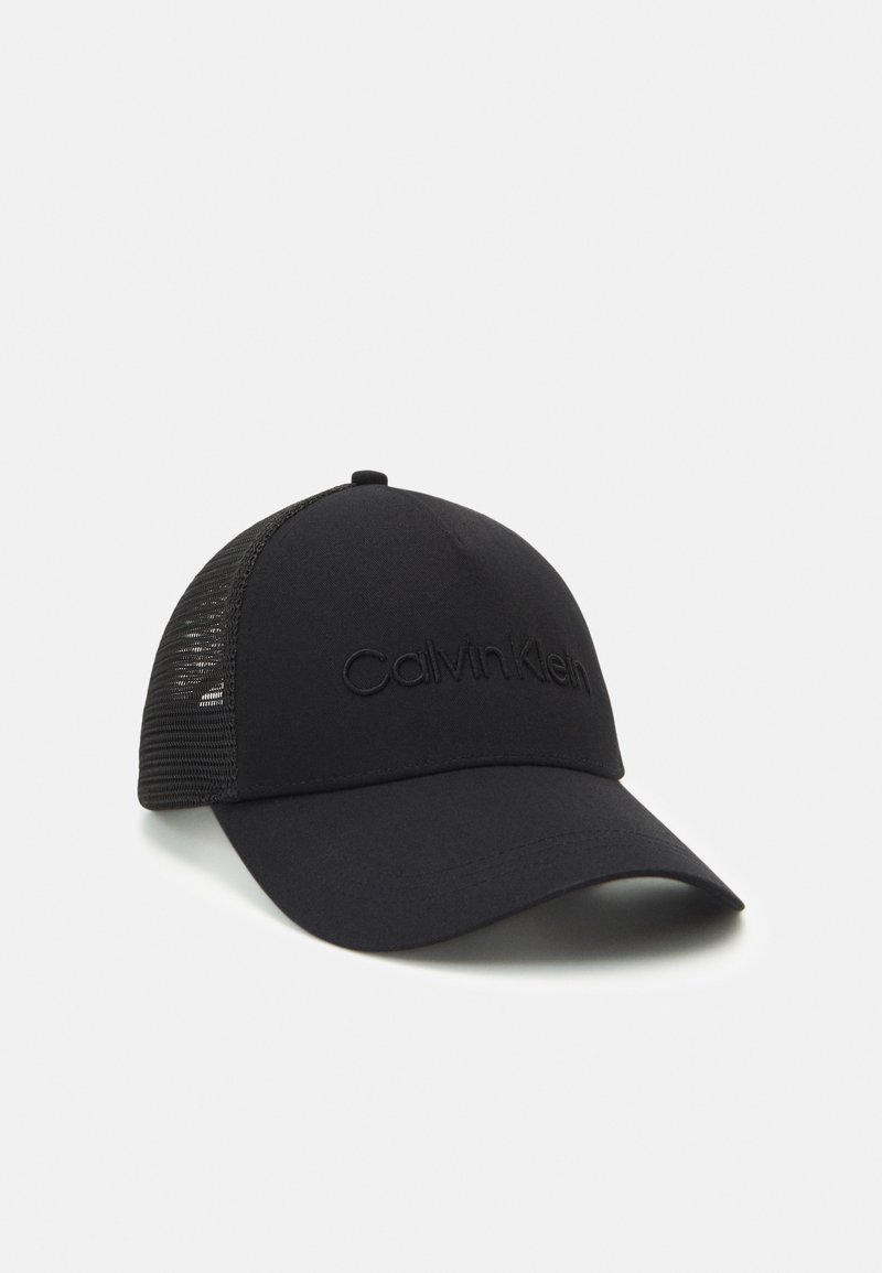 Calvin Klein EMBROIDERY TRUCKER UNISEX - Naģene - black