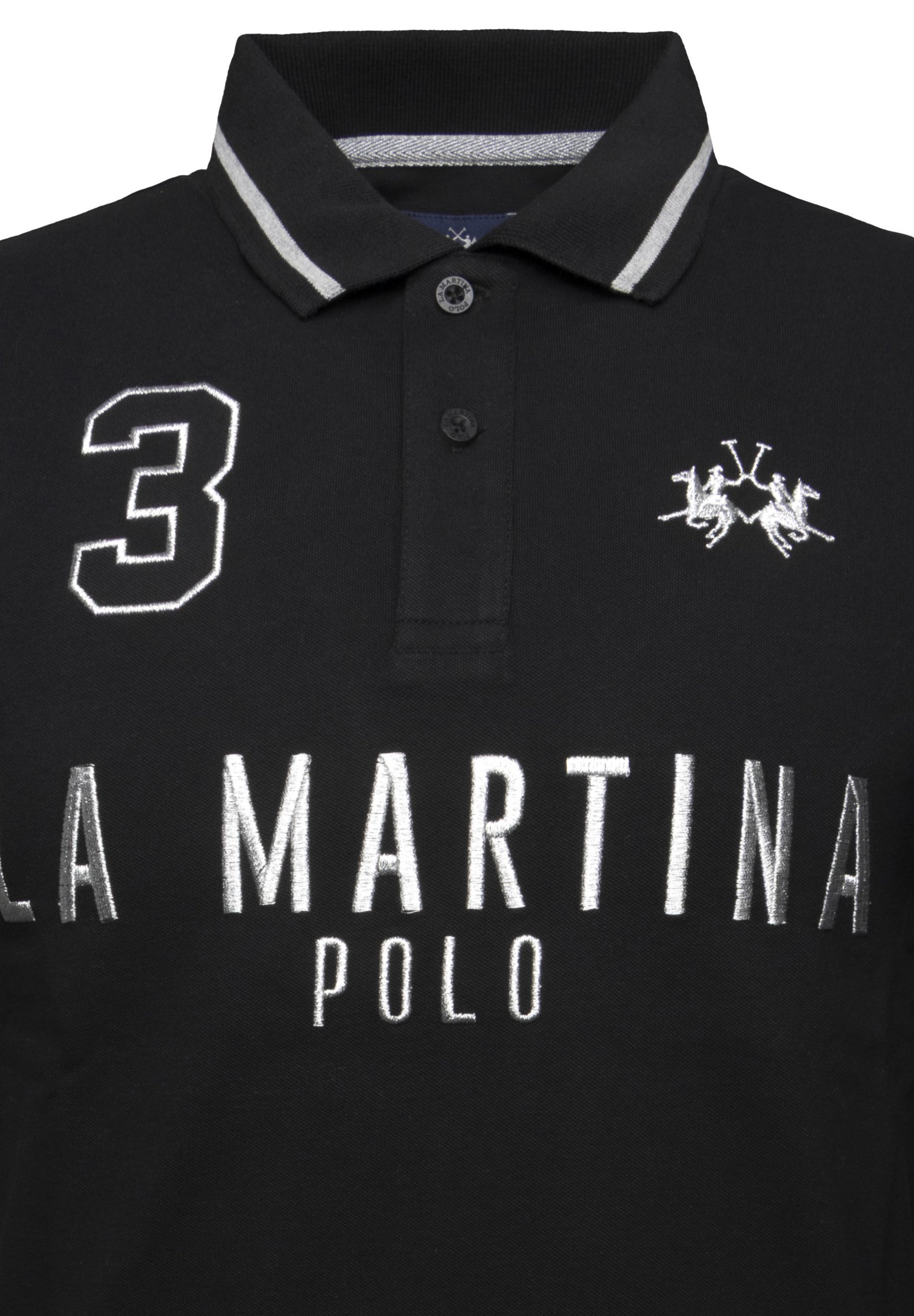 La Martina MAP BEKLEIDUNG - Polo shirt - black/black - Zalando