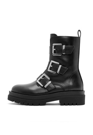 Cowboy/biker ankle boot - black