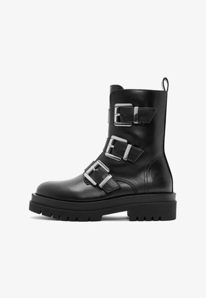 Cowboy/biker ankle boot - black