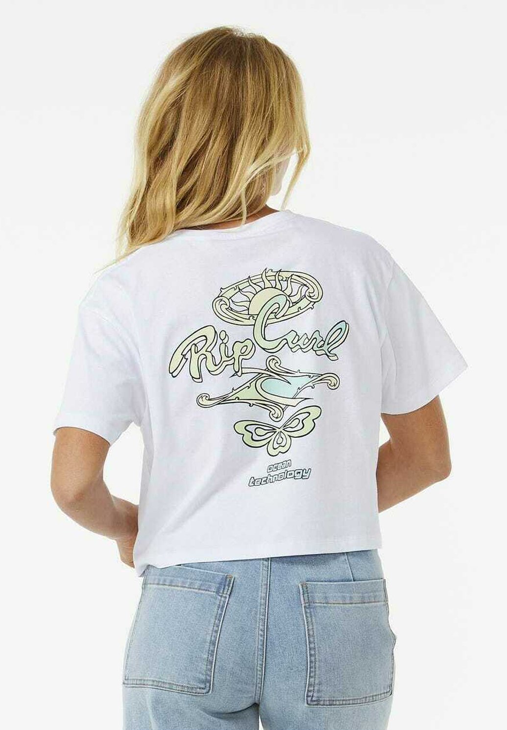 Camiseta Rip Curl Stapler SS White - Verano 2024