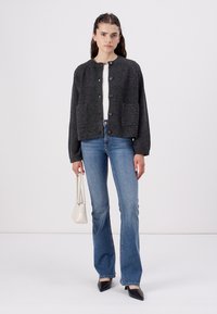 ONLY ONLBLUSH RHINESTON  - Flared jeans - medium blue denim
