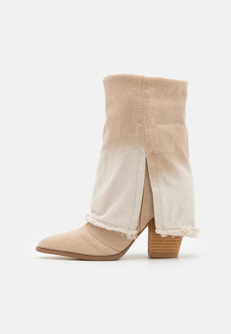 Steve Madden LIVVY Cowboy/biker ankle boot tan denim/sand Zalando.co.uk