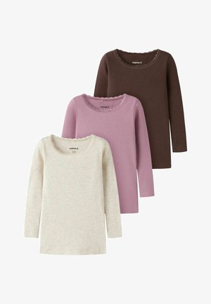 Name it, LONG SLEEVED TOP 3 PACK - Longsleeve - french roast