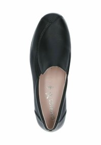 Must have must be a matte must finish, rounded toe and upper stage with cross-stitch decoration, a smooth texture. The brand logo is visible inside.