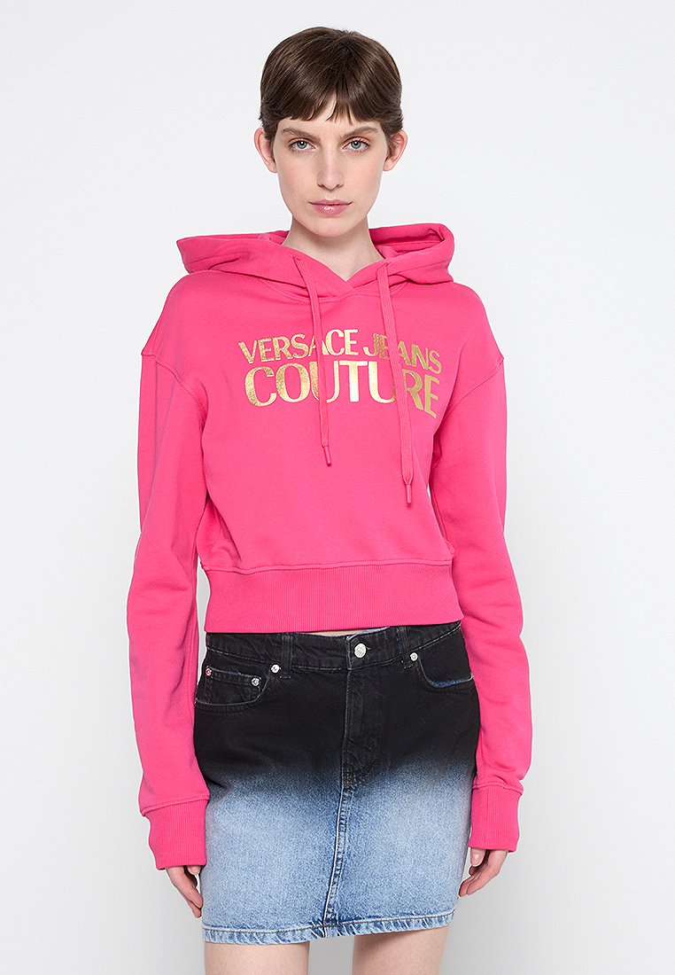 Versace Jeans Couture Hoodie donkerroze Versace Jeans Couture Hoodie donkerroze