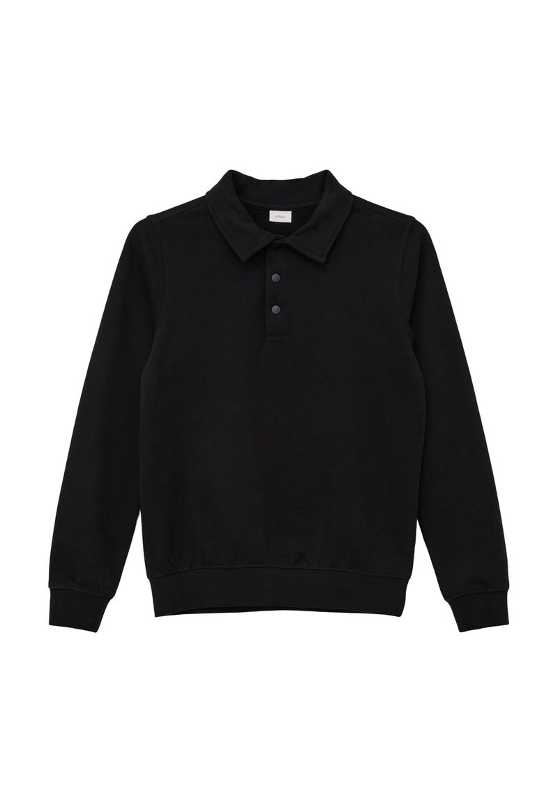 s.Oliver MIT KRAGEN - Poloshirt - schwarz