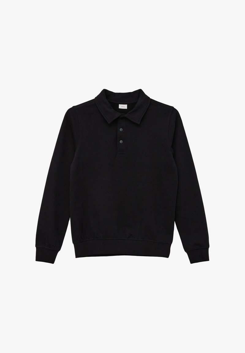 s.Oliver MIT KRAGEN - Poloshirt - schwarz