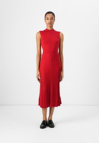 Tommy Hilfiger MOCK MIDI DRESS - Gebreide jurk - medium red