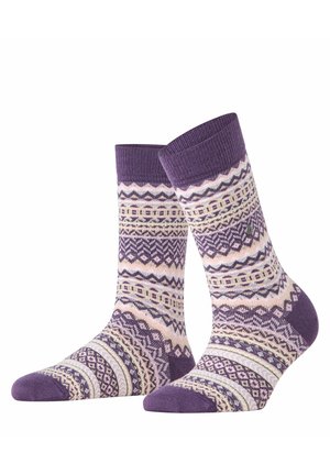 Burlington, FAIR ISLE SOCKEN - Calcetines - wineberry