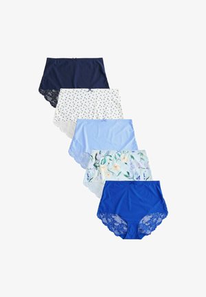 Next, FULL BRIEF FIT - LACE BACK NO VPL KNICKERS 5 PACK - Nohavičky/Slipy - blue floral