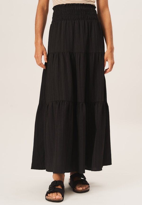 SMOCKED TIERED  - Maxi skirt