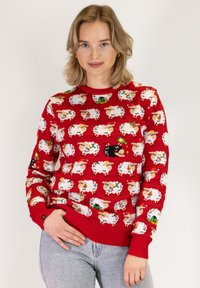 JAP CHRISTMAS DAS SCHWARZE SCHAF - Sweatshirt - red