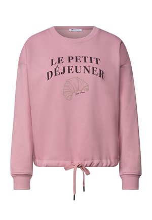Street One, LONG-SLEEVE SWEATSHIRT WITH SLOGAN - Sweatshirt - vintage blush
