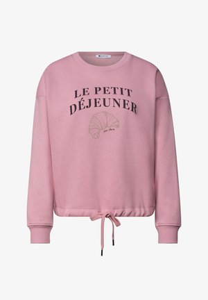 Street One, LONG-SLEEVE SWEATSHIRT WITH SLOGAN - Sweatshirt - vintage blush