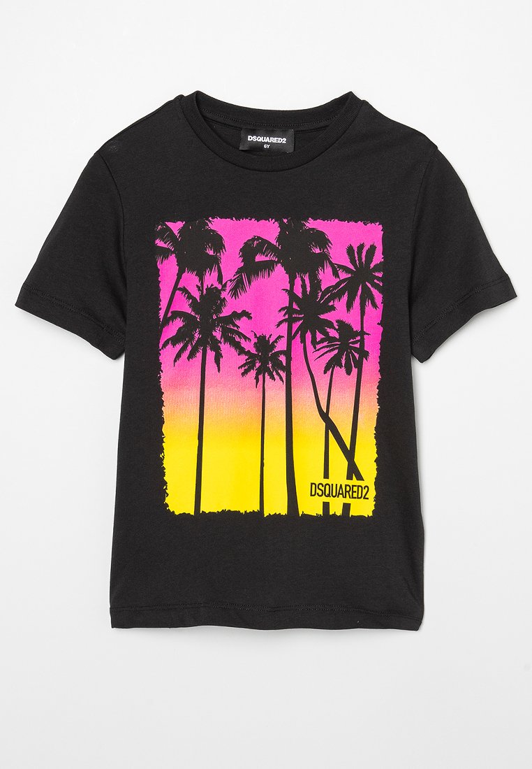 Dsquared2 T-shirt print zwart