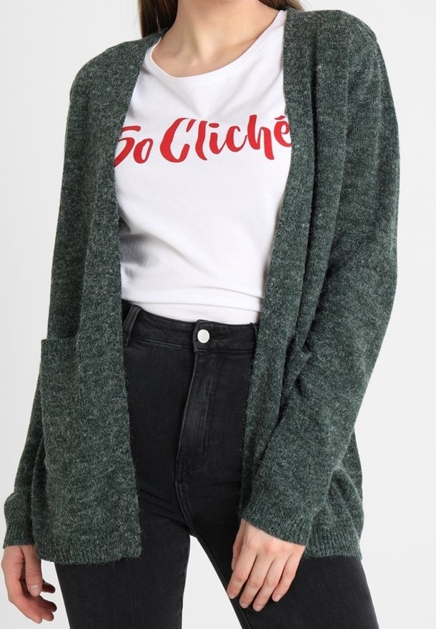 ICHI Kardigan - dark green