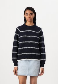 Pieces PCNELIA LS O-NECK BC - Strikkegenser - sky captain