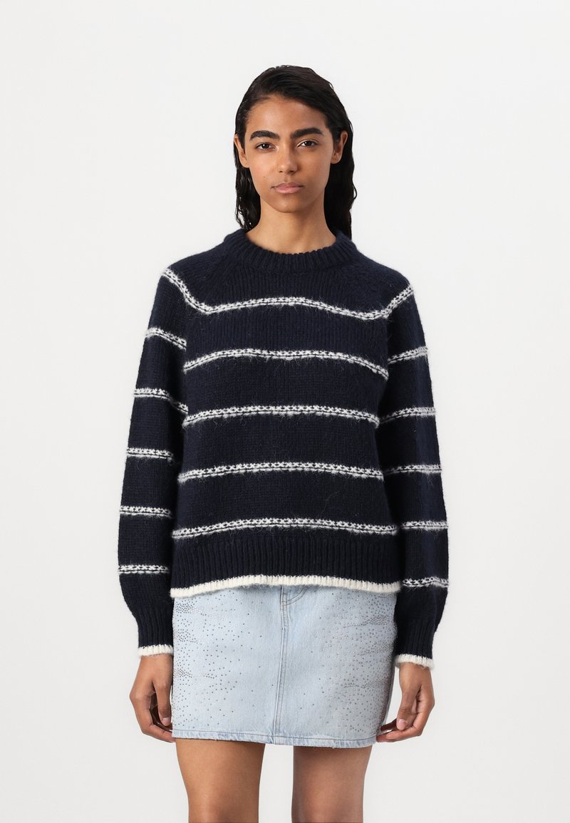 Pieces PCNELIA LS O-NECK BC - Strikkegenser - sky captain