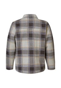 Geruite overhemden in beige, donkerbruin en oranje tinten. Heeft lange mouwen, een kraag en een relaxte pasvorm. Gemaakt van katoen.