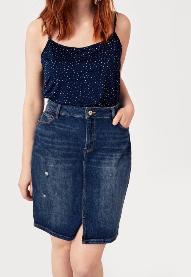 Violeta by Mango Gonna di jeans dark blue/blu scuro (Second