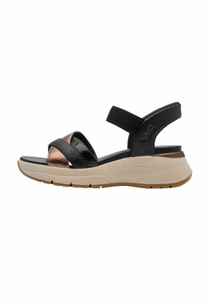 Tamaris, Sandali con plateau - black comb