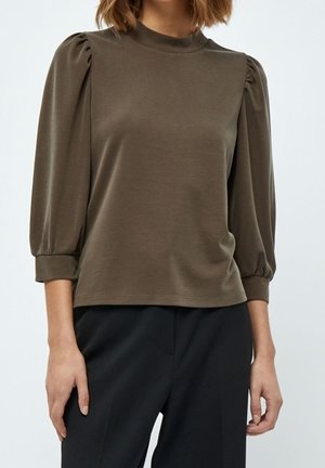 Långärmad tröja - mottled olive