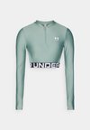 HEATGEAR 1/4 ZIP - Ilgarankovis viršutinės dalies drabužis - silica green/white