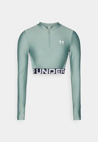 HEATGEAR 1/4 ZIP - Langarmshirt - silica green/white