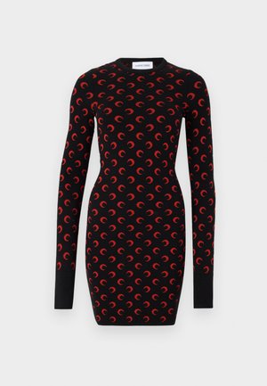MARINE SERRE MOON MINI DRESS - Vestido de punto - black