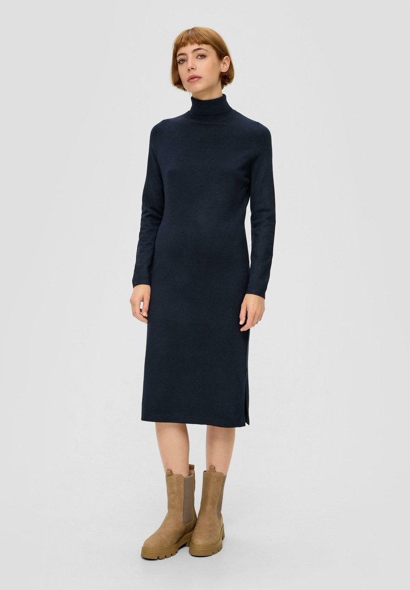 s.Oliver MIDI MIX - Strickkleid - navy