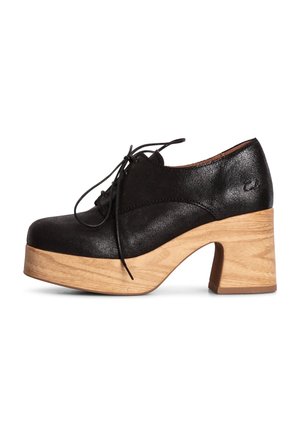 Calou Stockholm BRITTA - Enkellaarsjes met plateauzool - black