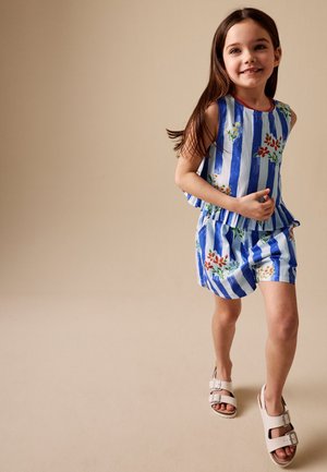 Next, REGULAR FIT - PEPLUM AND SET   - Shorts - blue stripe