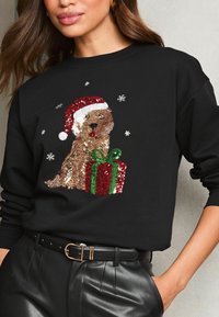 Lipsy CHRISTMAS REGULAR FIT - Melegítőfelső - black