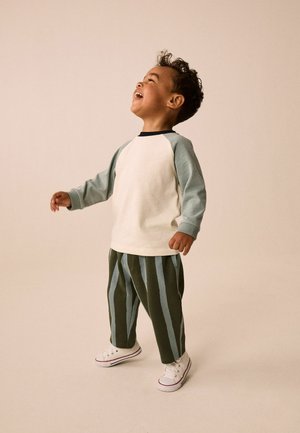 Next, REGULAR FIT - CHECKED JOGGERS . - Tracksuit bottoms - green blue stripe