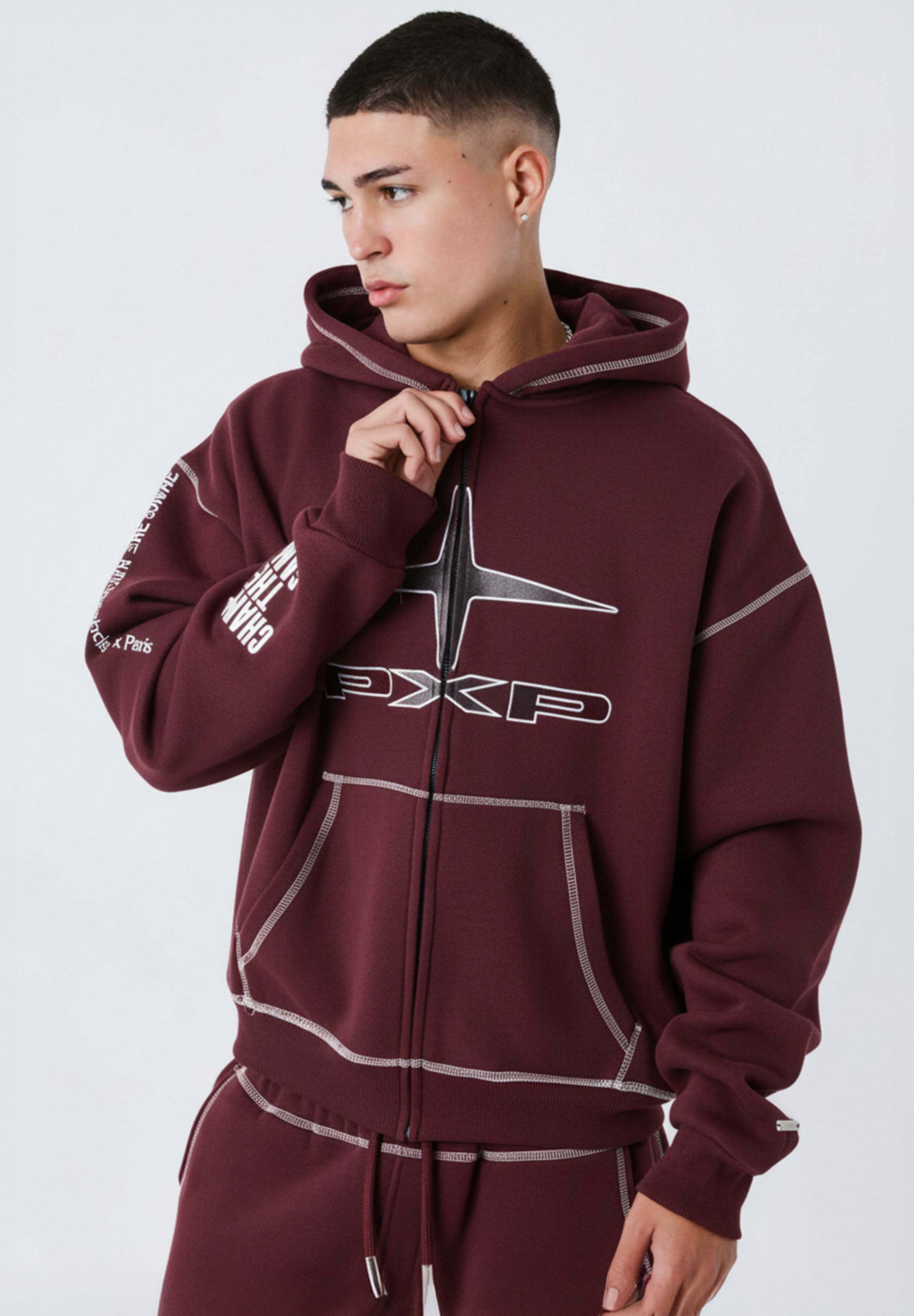 Project X Paris UK DRIP - Zip-up sweatshirt - rouge/red - Zalando Project X Paris UK DRIP - Zip-up sweatshirt - rouge/red - Zalando