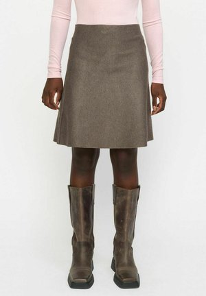 SRHENRIETTA - A-line skirt - morel melange