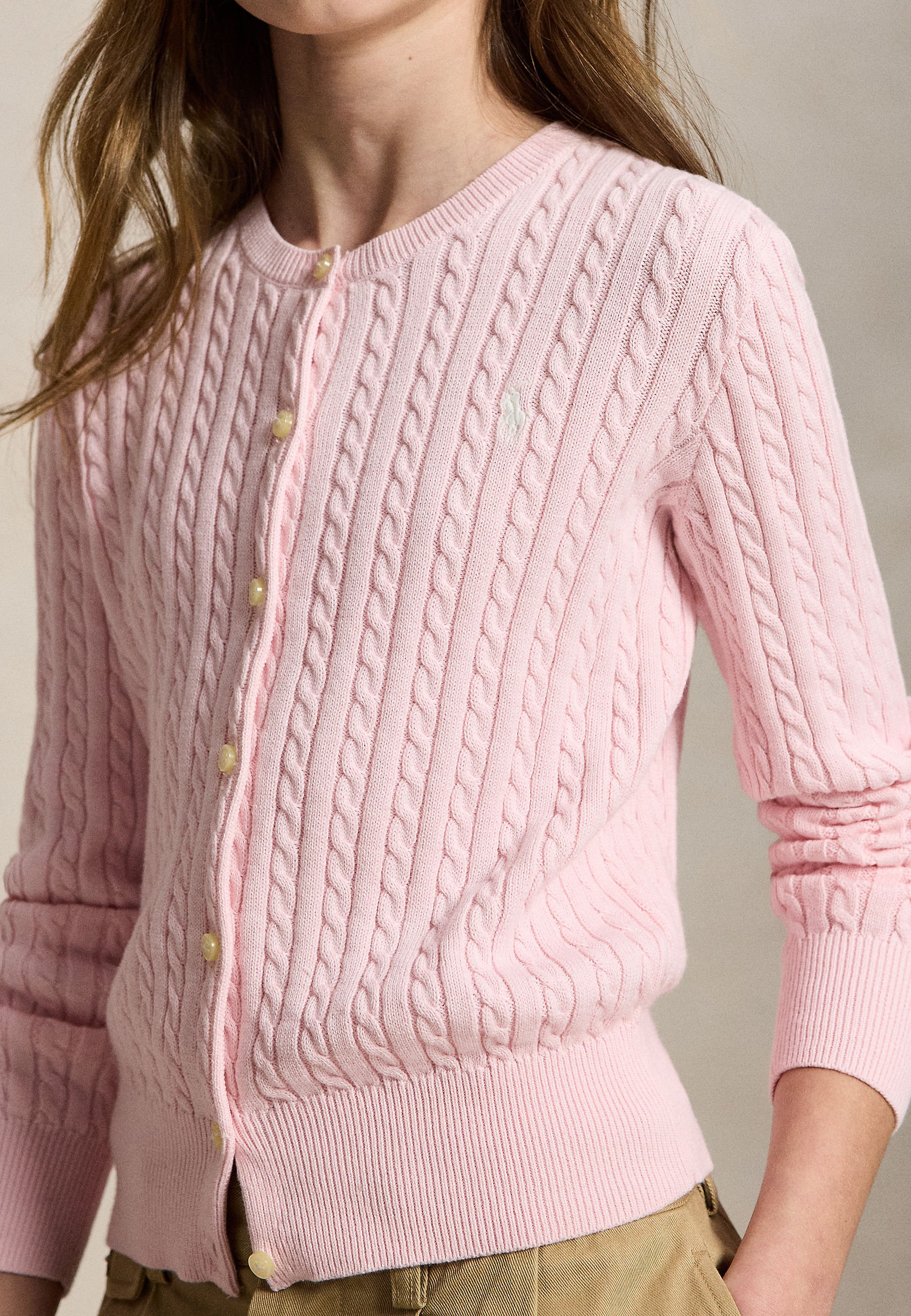 Polo Ralph Lauren MINI CABLE COTTON CARDIGAN 7-14Y - Casaco de