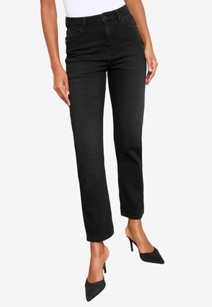 PETITE FIT - ANKLE  - Straight leg jeans - black denim