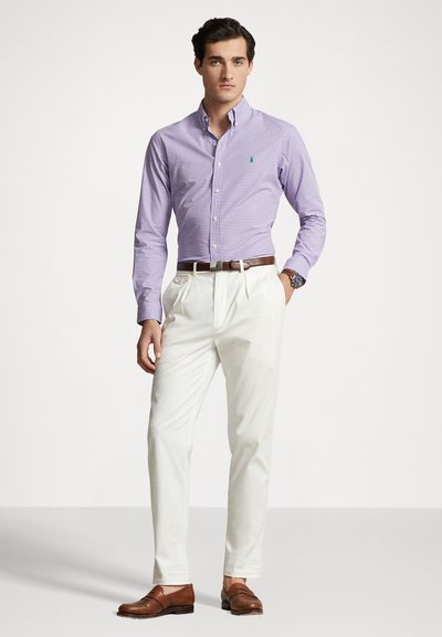 Polo Ralph Lauren CUSTOM FIT GINGHAM STRETCH POPLIN SHIRT - Marškiniai - lavender/white