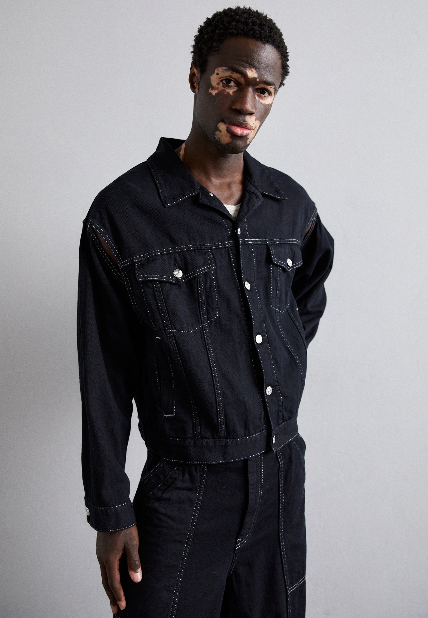MM6 Maison Margiela JACKET - Denim jacket - black - Zalando