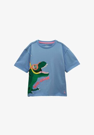 Joules, REGULAR FIT - BOYS ARCHIE APPLIQUE GRAPHIC T-SHIRT . - T-Shirt print - blue dino