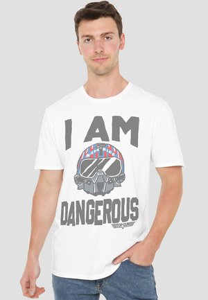 Cotton Soul TOP GUN THE I AM DANGEROUS - T-Shirt print - white