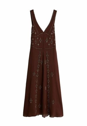 BHOEM, BEADED MAXI EVENT DRESS - Maksikleit - chocolate brown