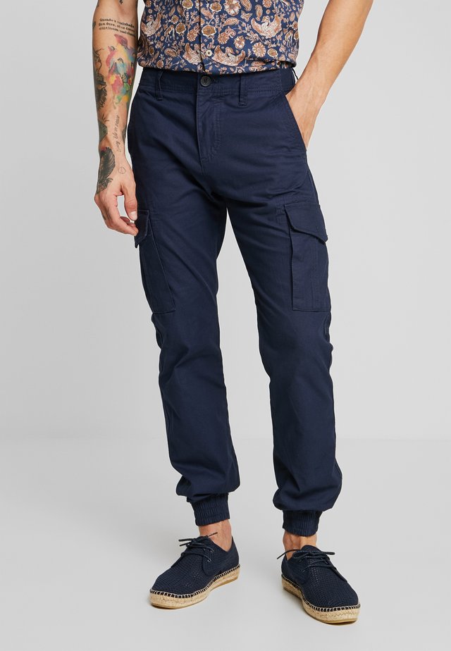 PKTAKM WASHED CUFF - Cargo trousers - navy blazer