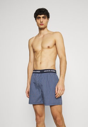 JACBLUEISH CHECK TRUNKS 2 PACK - Trenýrky - dress blues/dress blue