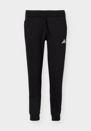 adidas Sportswear, ESSENTIALS 3 STRIPES SLIM PANTS - Dresside alumine osa - black/white